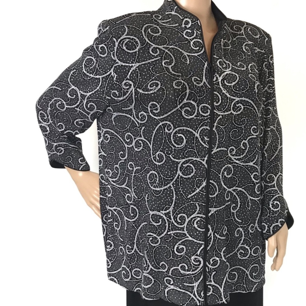 Alex Evenings Sparkle Jacket XL NWT